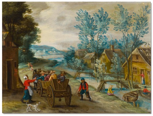 Paysage à la calèche - Peter GYSELS 1621 - 1690)