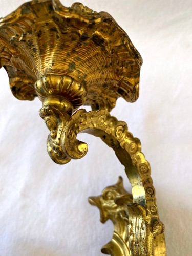 Paire d'appliques régence en bronze doré - Jullion Antiquités