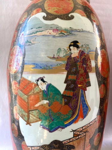 XIXe siècle - Paire de grands vases Japon période édo