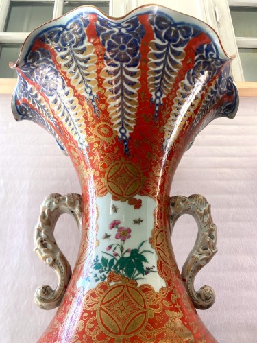 Antiquités - Paire de grands vases Japon période édo