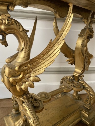 XIXe siècle - Jardinière Napoléon III en bois doré