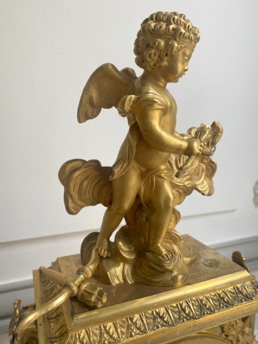 Pendule Directoire en bronze doré - Jullion Antiquités