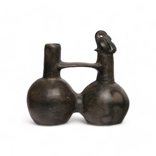 Vase siffleur précolombien. Chimú. XIe - XVe siècle ap. J.-C. - Archéologie Style 