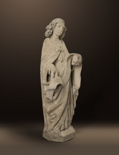 Sculpture Sculpture en pierre - Ange debout, Flandre vers 1450/60