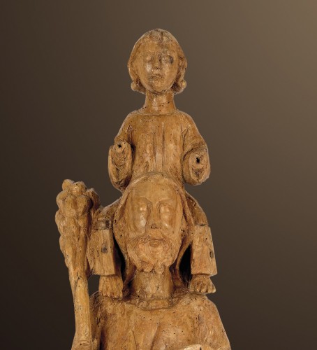 Saint Christophe, Espagne vers 1200 - Sculpture Style 