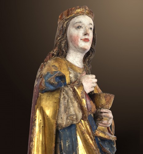 Sainte Barbara, Souabe vers 1510/15 - Sculpture Style 