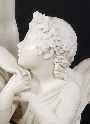 Sculpture Sculpture en Marbre - Cupidon capturé par Vénus, Giovanni Giuseppe Fontana