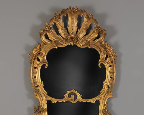 Miroirs, Trumeaux  - Miroir Hollandais d’époque Louis XV