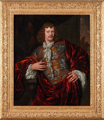 Michiel van Musscher (1645-1705) Portrait d'un Noble - Tableaux et dessins Style Louis XIV