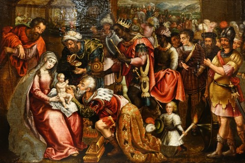 "L'Adoration des rois mages", école de Franken I l'ancien (1524-1616)