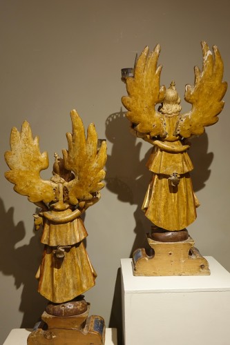 Louis XIV - Quatre anges céroféraires, Provence ou Italie 17e siècle
