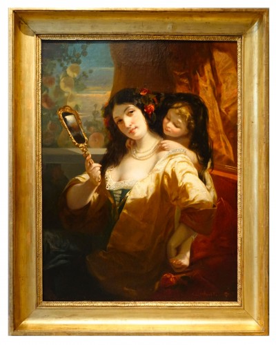 Jeune femme au miroir - Ch. Louis Muller ( 1815-1892)