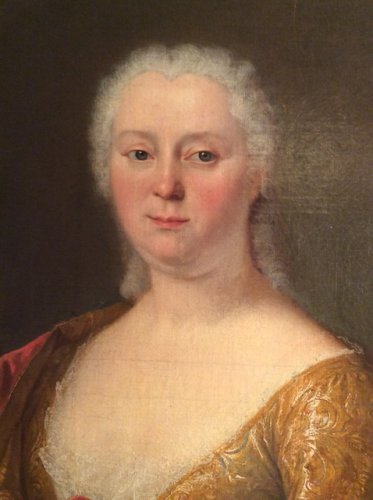 Portrait présumé de la Princesse Palatine, école française du XVIIe siècle - Tableaux et dessins Style Louis XIV