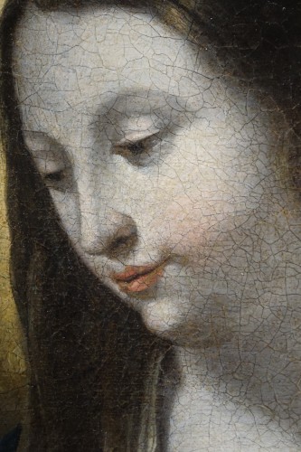 XVIIe siècle - Vierge d'adoration - Ecole francaise du XVIIe siècle