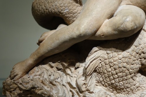 Sculpture Sculpture en Terre cuite - Centaure marin et nymphe