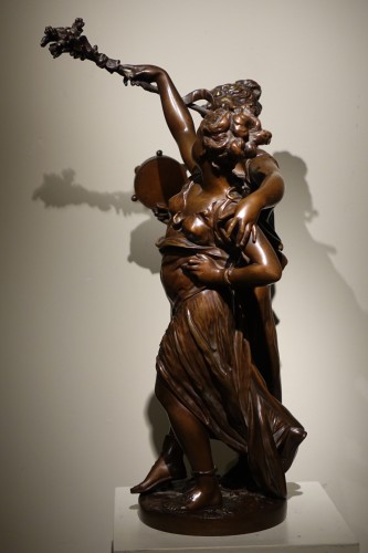 Sculpture Sculpture en Bronze - Bacchanale - Etienne Henry DUMAIGE (1830-1888)