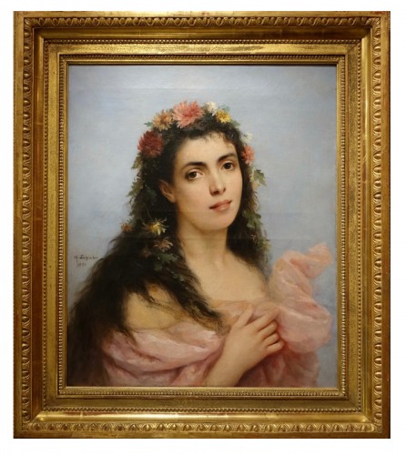 Portrait de jeune femme - Ch. SCHREIBER,1893