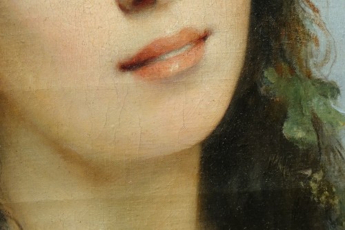 Portrait de jeune femme - Ch. SCHREIBER,1893 - La Crédence