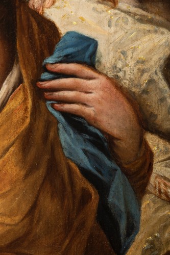 La visite des trois Anges à Abraham - Attribuée à Giacinto BRANDI, vers 1650 - La Crédence