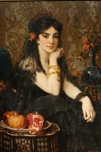 La belle Andalouse - Paul SAINT-JEAN (1842-1875) - Tableaux et dessins Style Napoléon III
