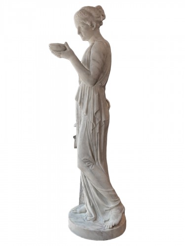 Déesse Hébé, grand marbre du XIXe siècle