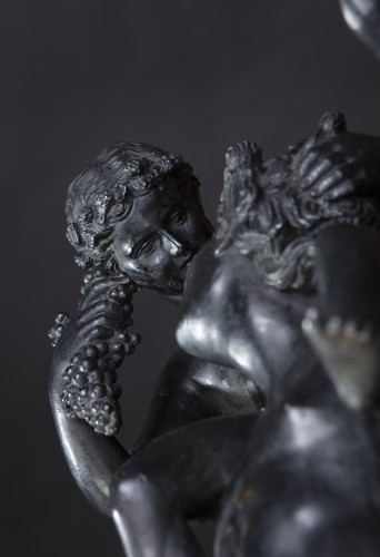 Satyre et Dionysos Enfant, Italie 1er moitié du XIXe siècle - Sculpture Style 