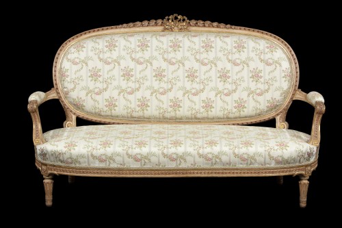 Canapé et marquises fin XVIIIe siècle - Sièges Style Louis XVI