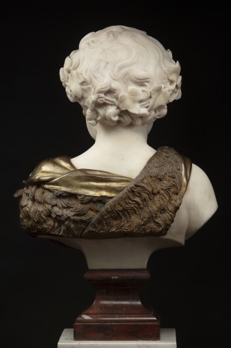Antiquités - Buste en marbre - Amédée Donatien Doublemard (1826- 1900)