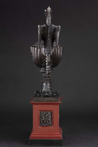 XIXe siècle - Lampe à huile attribuée à Benedetto Boschetti (Rome 1820-1880 ?)
