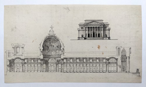 Projet pour une cathédrale ou abbatiale, vers 1770-80