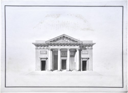 Elévation de la façade de Saint-Philippe-du-Roule, Chalgrin et son atelier vers 1774
