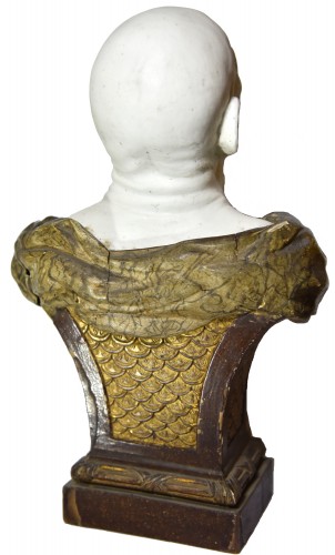 Buste en biscuit du pseudo-Sénèque d'après Guido Reni , fin XVIIIe - La Sculpture Françoise