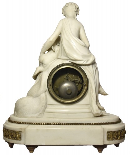 Pendule en marbre attribuée à Ignace ou Joseph Broche vers 1780-1790 - La Sculpture Françoise