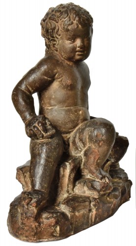 Putto en terre cuite, suiveur de Giovanni della Robbia, vers 1520-1540 - La Sculpture Françoise