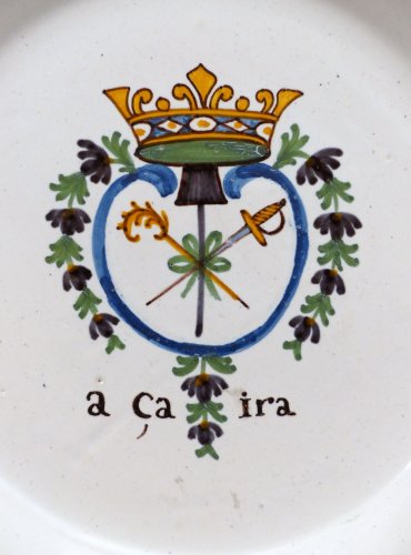 Assiette révolutionnaire en faïence de Nevers du XVIIIe siècle - Céramiques, Porcelaines Style 