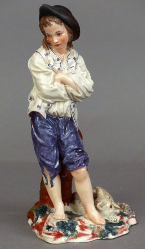 Statuette en porcelaine de Frankenthal, signée Joseph Hannong - Céramiques, Porcelaines Style Louis XV