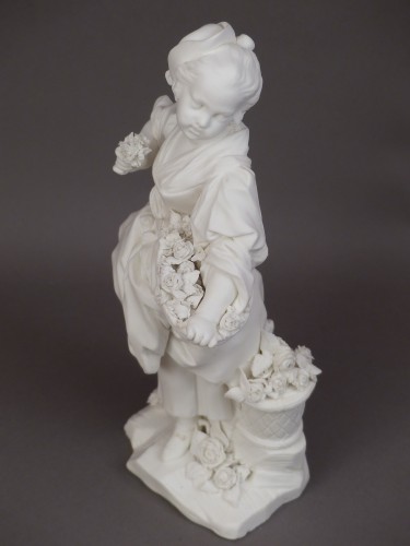 Céramiques, Porcelaines  - Statuette en porcelaine tendre de Vincennes vers 1753 - 1754