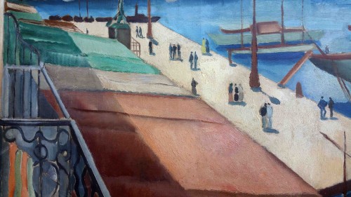 Port de Toulon - Jean Berque (1896-1954) - Tableaux et dessins Style Art Déco