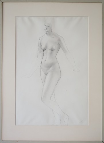 Andre Derain (1880-1954) dessin de femme, vers 1942 - Tableaux et dessins Style Années 50-60
