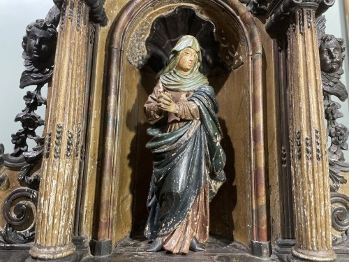 XIXe siècle - Niche oratoire à la gloire de Sainte Thérèse d'Avila datée de 1837