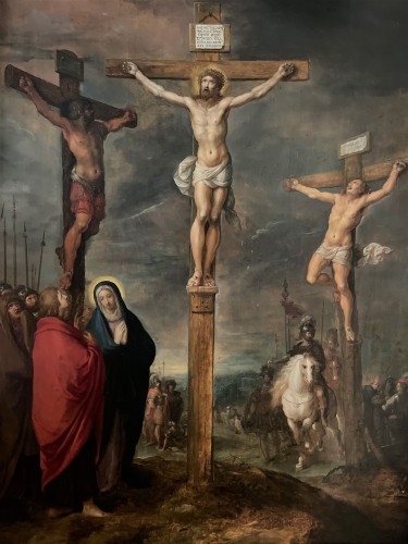 XVIIe siècle - La Crucifixion - Ecole Flamande du 17e siècle