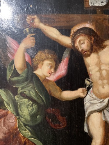 Crucifixion aux trois anges  -17e suiècle - Le jardin des Moines