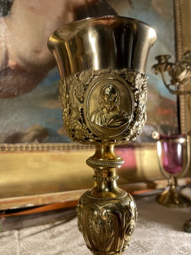 Restauration - Charles X - Calice en vermeil et laiton doré circa 1830