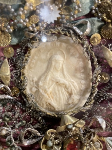Art sacré, objets religieux  - Spectaculaire reliquaire monstrance aux martyrs, fin XVIIe