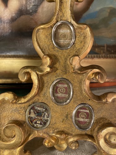 XVIIIe siècle - Paire de monstrances reliquaires aux 22 capsules - Italie XVIIIe siècle