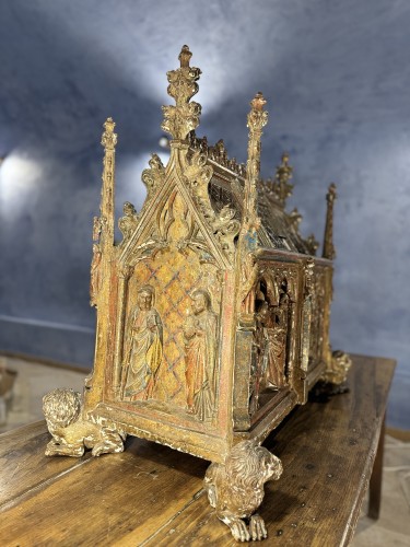 Art sacré, objets religieux  - Remarquable chasse reliquaire - France XVe siècle