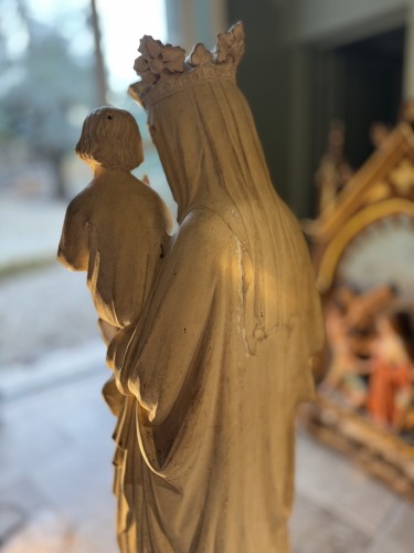 Antiquités - Vierge couronnée à l'Enfant - Circa 1840
