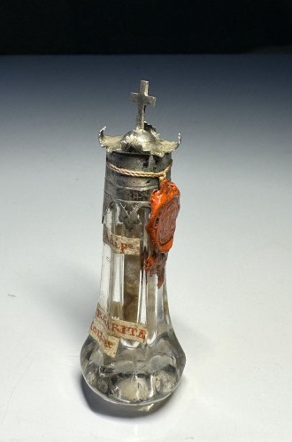 Art sacré, objets religieux  - Ampoule reliquaire de Sainte Marguerite de Cortone - XVIIIe siècle