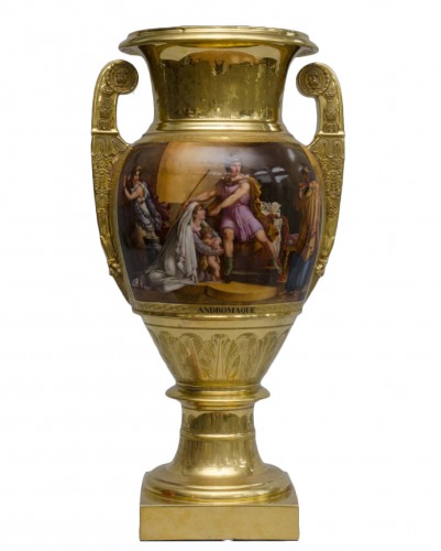 Monumental vase Empire "Andromaque et Pyrrhus", attribué à Darte Frères à Paris