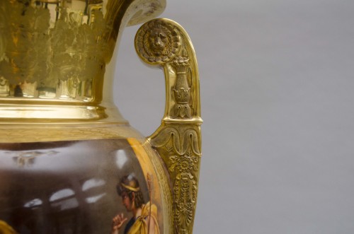 Monumental vase Empire "Andromaque et Pyrrhus", attribué à Darte Frères à Paris - Empire